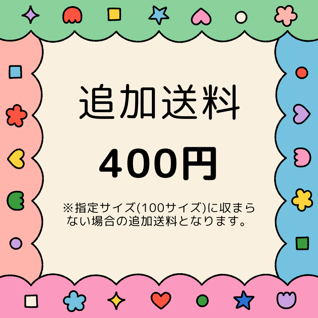 追加送料分 400円(税込)